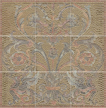 Панно HGD\В99\9x\17000 Виченца золото 45*45*6,9 (1уп/4комплекта), шт