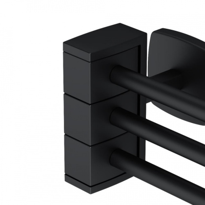 A9032722 Gem, Тройная вешалка-вертушка для полотенец, черная A9032722 Gem, Тройная вешалка-вертушка для полотенец, черная