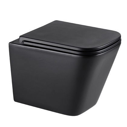 Унитаз Lemark FLOREX подвесной, безободковый с сиденьем микролифт,смыв вихревой Торнадо 3.0, черный матовый