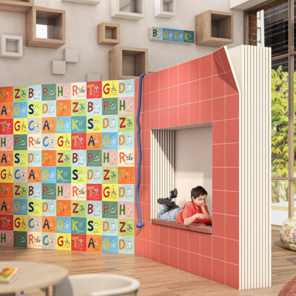 Декор OS\A223\5111 Зоопарк Z зелёный 20см*20см*6,9мм (1уп/10шт/), шт