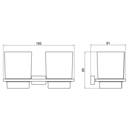 Стакан для зубных щеток двойной Timo Torne 43034/17 золото матовое Стакан для зубных щеток двойной Timo Torne 43034/17 золото матовое