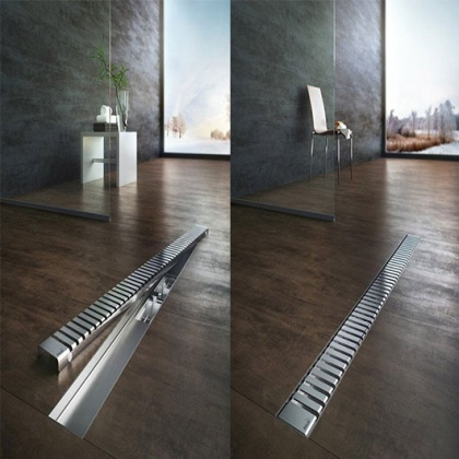 Водоотводящий желоб с порогами для перфорированной решетки