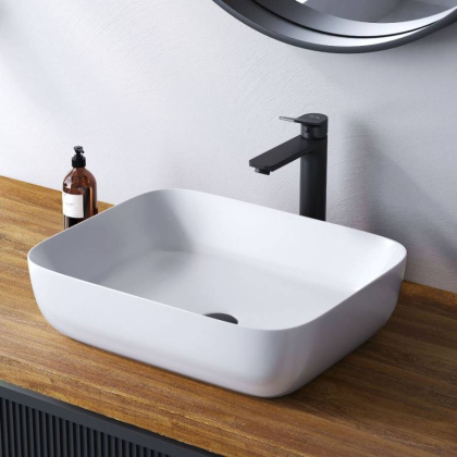 M8FWCC10510WG Func Раковина накладная, прямоугольник, 51 см, цвет Белый глянец