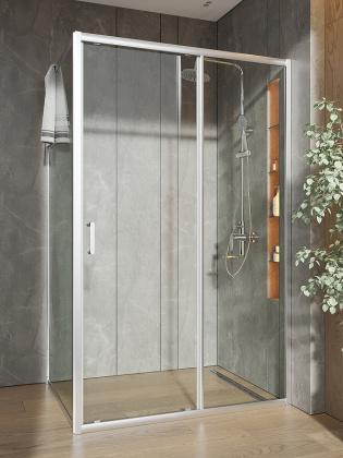 Душевой уголок Orange E23-12090TCR без поддона 120х90, стекло прозрачное