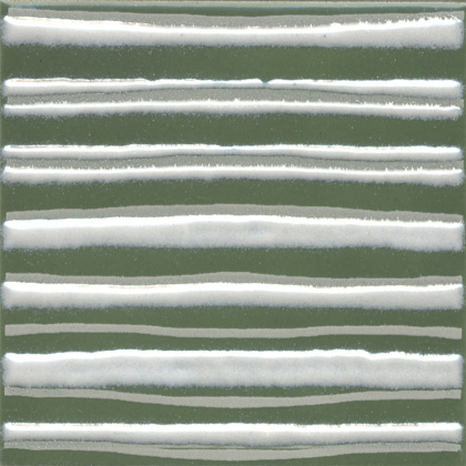 Декор Бахия 3 зелёный глянцевый 9,8x9,8x0,7