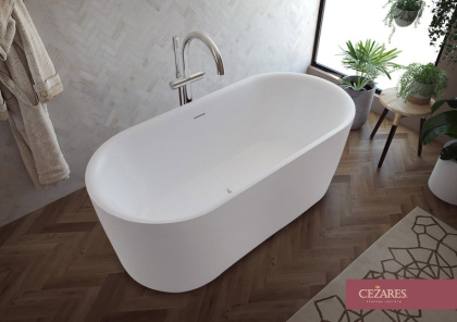 Акриловая ванна отдельно стоящая, цельная, белая матовая внутри, серая матовая снаружи,  METAURO-INT-Central-180-80-60-G-W-MATT