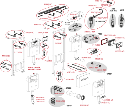 Скрытая система инсталляции для сухой установки (для гипсокартона)