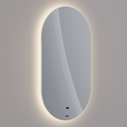 Зеркало Lemark OLSA 55х100см овальное с интерьерной подсветкой, с подогревом