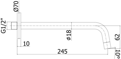Излив Paffoni Light ZBOC046NO