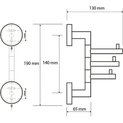 Крючок тройной поворотный