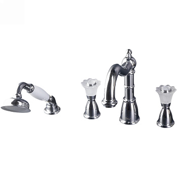 Смеситель врезной на 4 отв., Camelia хром_Комплект Смеситель врезной на 4 отв., Camelia хром_Комплект