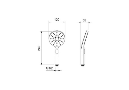 Ручной душ Select 120 3 jet AQUATEK AQ2006CR ОБЕРОН Ручной душ Select 120 3 jet AQUATEK AQ2006CR ОБЕРОН