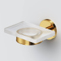 Стеклянная мыльница с настенным держателем, золото A85A34299