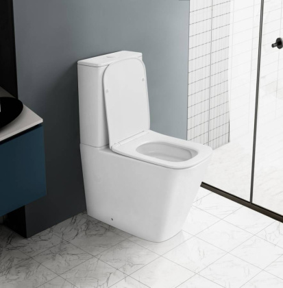 Унитаз компакт Abber Rechteck AC1210TMW белый матовый с микролифтом