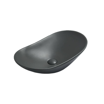 Раковина керамическая Vincea VBS-508MA, 615*360*155, накладная, цвет антрацит матовый 