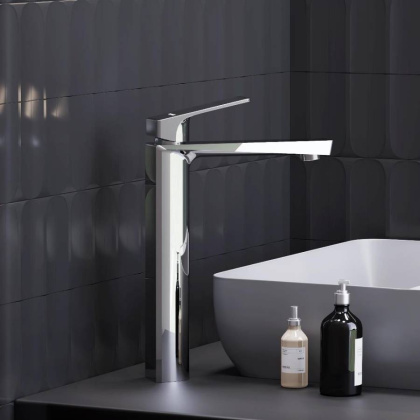 400250000 Merkur  высокий Смеситель для умывальника, Хром