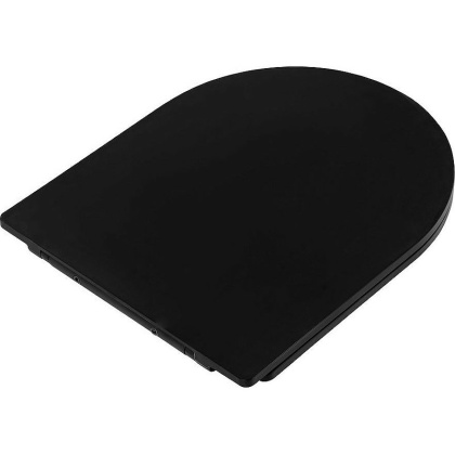 COLORATO Сиденье дюропласт, soft close, металлическое крепление, чёрное матовое, BB062SC-MB