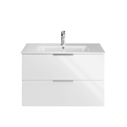 Тумба PIANO Forte подвесная с ящиками 85, белая глянцевая PI.F.85\WHT