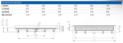 Душевой лоток 35 см Creto Walkway CRE-350 WN-P с решеткой, хром Душевой лоток 35 см Creto Walkway CRE-350 WN-P с решеткой, хром