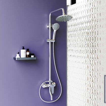 D0740900 Душевая система Prime со смесителем для ванны и душа, хром