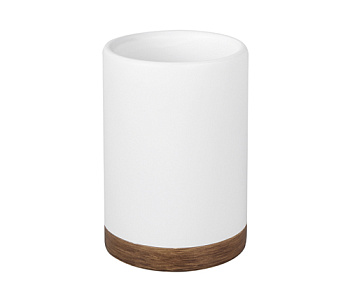 Стакан для зубных щеток Mindel, 7,4х10,9х7,4 см, белый, K-8828