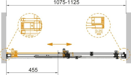 STYLUS-SOFT-BF-1-110-C-Cr Душевая дверь с доводчиками