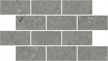 Декор Чеппо ди Гре мозаичный серый тёмный матовый обрезной 34,6x20x0,9