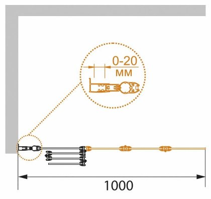 PRATICO-V-4-100/140-C-Cr шторка на ванну