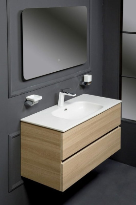 Тумба без раковины Vallessi 100*46cm LIGHT OAK мат. 2 полки 837-100-L Boheme