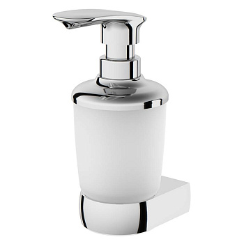 Стеклянный диспенсер для жидкого мыла Sensation с настенным держателем, 8х18,5х12,3 см, хром, A3036900