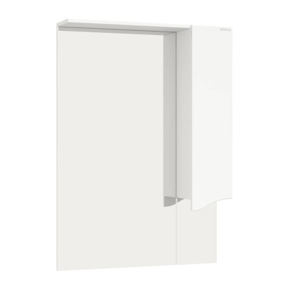 Шкаф-зеркало Onika Моника 75 белый, правый, с подсветкой