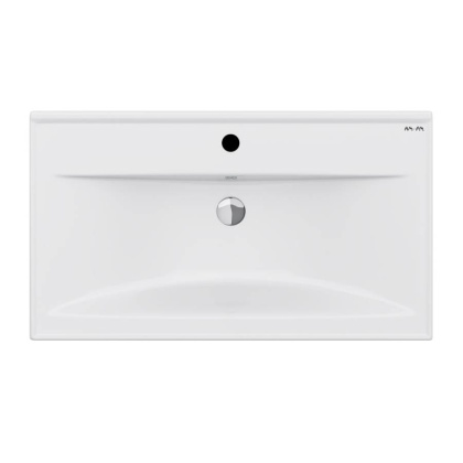 M85AWCC0802WG X-Joy, Раковина мебельная, керамическая, 80 см, встроенная, цвет: Белый, глянец