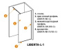 LIBERTA-L-1-90-C-Cr Душевая перегородка с односторонним входом 900x1950 мм