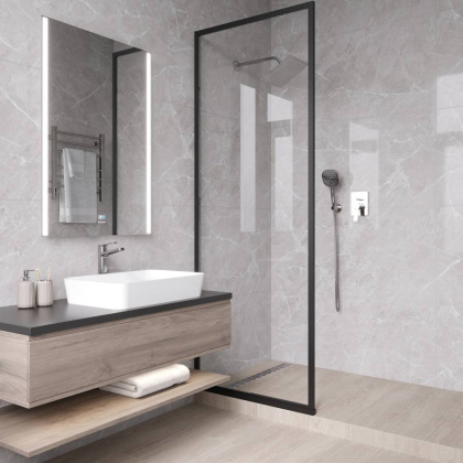 Mramor Chic Silver Керамогранит серый 60х60 Полированный