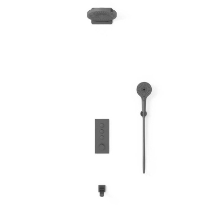 Душевой комплект VSFW-433TI1GM встраиваемый, вороненая сталь