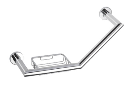 Поручень изогнутый с мыльницей Поручень изогнутый с мыльницей