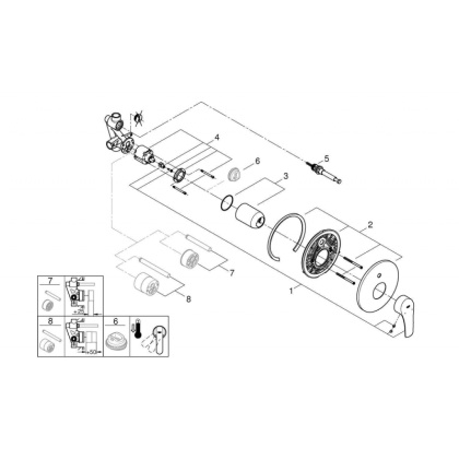 Смеситель Grohe Eurosmart 2021 для ванны или душа, 33305003 Смеситель Grohe Eurosmart 2021 для ванны или душа, 33305003