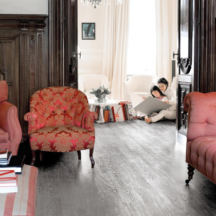 Ламинат Quick-Step Desire UC3464 Дуб серый серебристый (8мм/32кл/1,722м2) 1380*156, м2