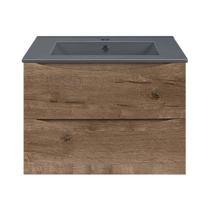 База под керамическую раковину Mia 600 подвесная, 2 выкатных ящика soft close, V.Oak База под керамическую раковину Mia 600 подвесная, 2 выкатных ящика soft close, V.Oak