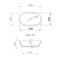 Раковина Salini S-Sense Callista 56 см 1101106GRH, глянцевая Раковина Salini S-Sense Callista 56 см 1101106GRH, глянцевая