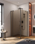 SLIDER-AH-1-100-100/110-GRIGIO-GM Душевой уголок