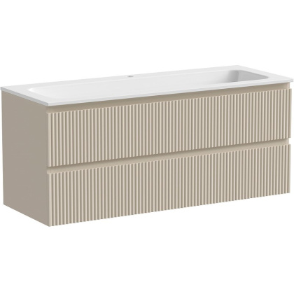 Тумба подвесная SANCOS Snob R 1195х445х500, c двумя ящиками оснащенными доводчиками, Beige Soft, арт.SNR120CE Тумба подвесная SANCOS Snob R 1195х445х500, c двумя ящиками оснащенными доводчиками, Beige Soft, арт.SNR120CE