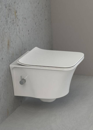 Mirage подвесной унитаз с биде глянец белый