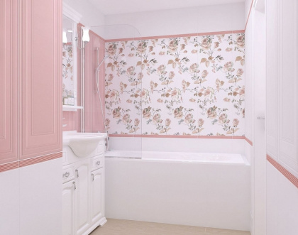 Плитка настенная 14007R Монфорте розовый панель обрезной 40*120*12 (3шт\1.44м2) , м2 Плитка настенная 14007R Монфорте розовый панель обрезной 40*120*12 (3шт\1.44м2) , м2