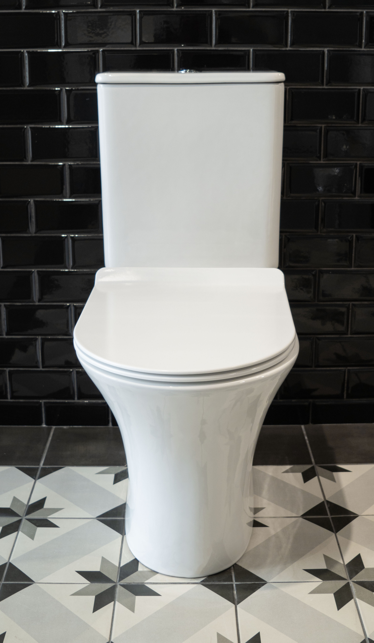 Унитаз-компакт безободковый Creto Cer C3 1003-002Cer-C3W с быстросъёмной крышкой-сиденьем микролифт Slim (арматура Geberit)