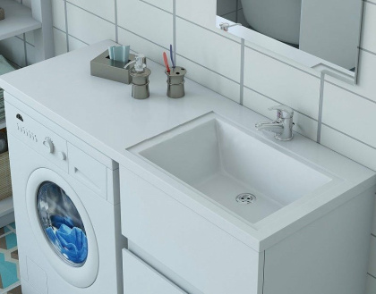 Комплект мебели Dallas Luxe 1150х482 правосторонний напольный 2 ящика (ШхГхВ) 498х476х860