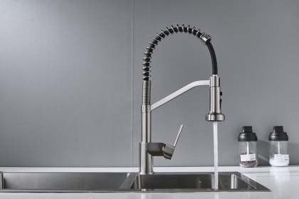 Смеситель для кухни латунь, сатинS963L