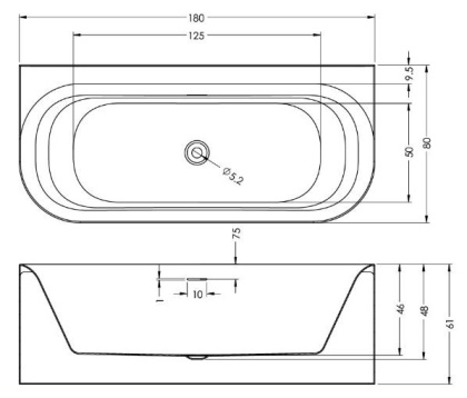 Акриловая ванна Riho Devotion B2w 180 white