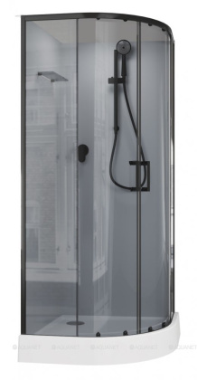Душевая кабина Aquanet Passion EVO R black 90x90 набор 3