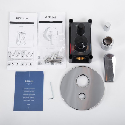 NAUTIC-VDIM-01 Встраиваемый однорычажный смеситель с переключателем на 2 выхода, исполнение хром